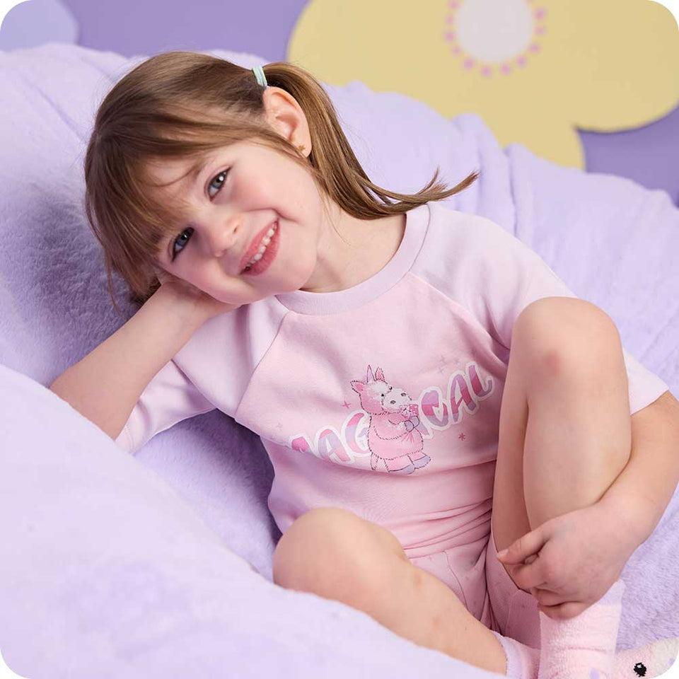Unicorn Shorties Pajamas - Warm Hugs