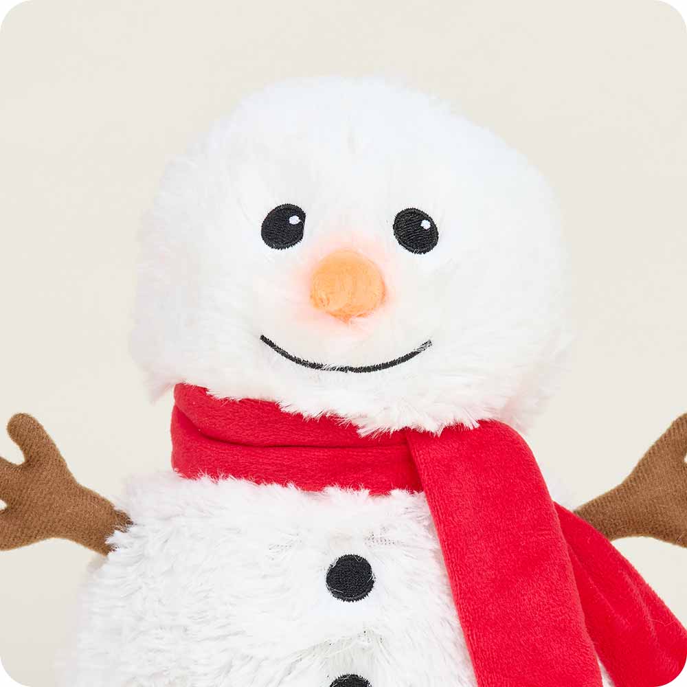 Red Scarf Snowman Warmies - Home Glow