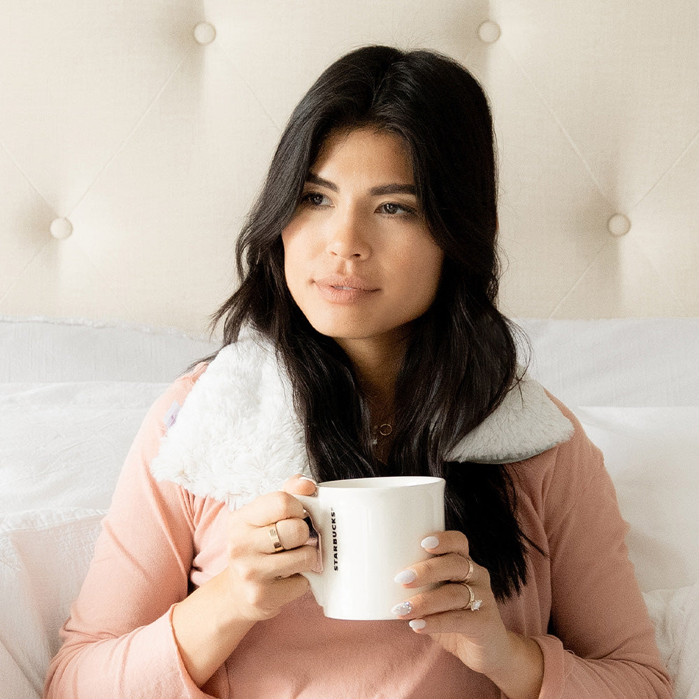 Marshmallow Gray Neck Wrap Warmies - Travel Ready