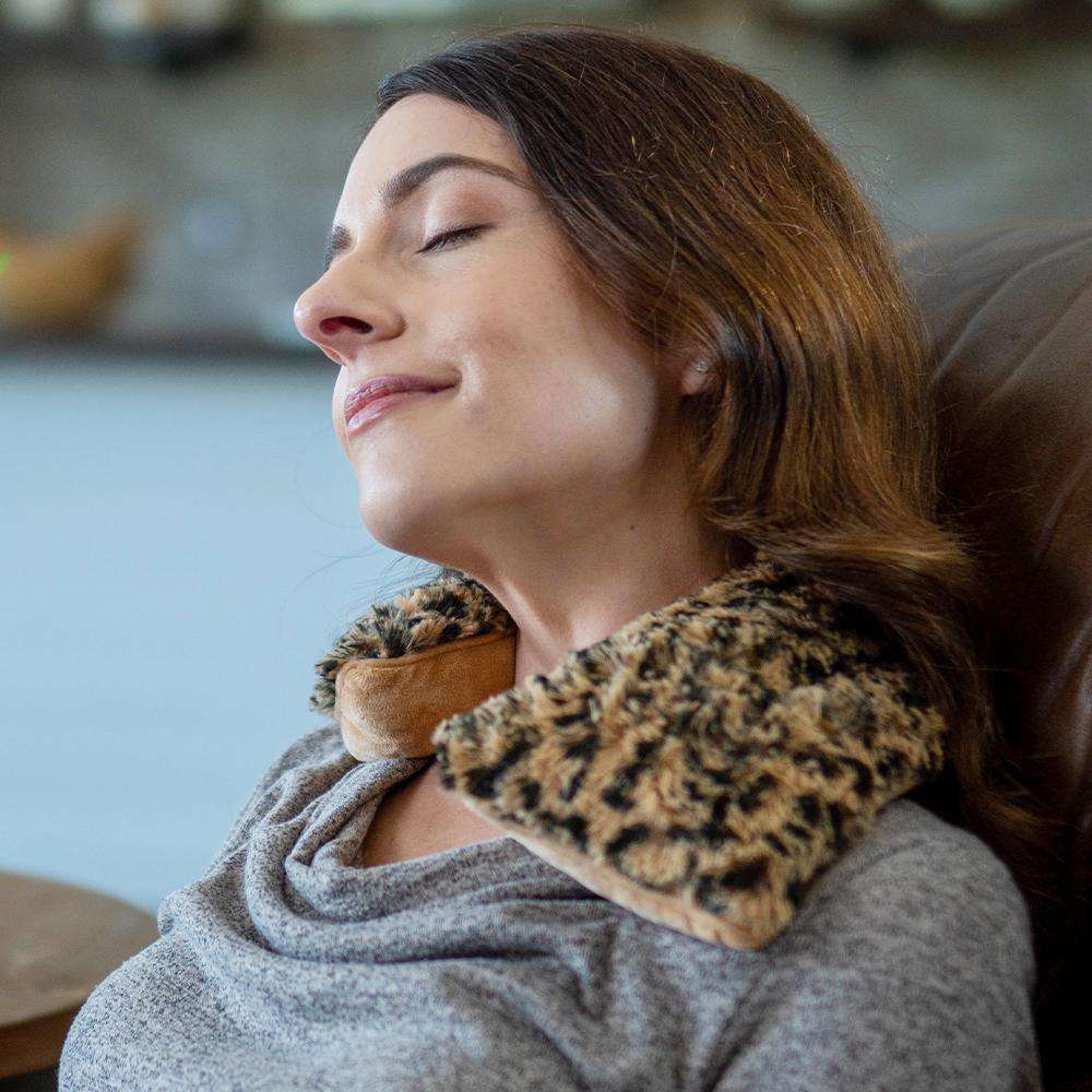 Leopard Neck Wrap Warmies - Easy Stow