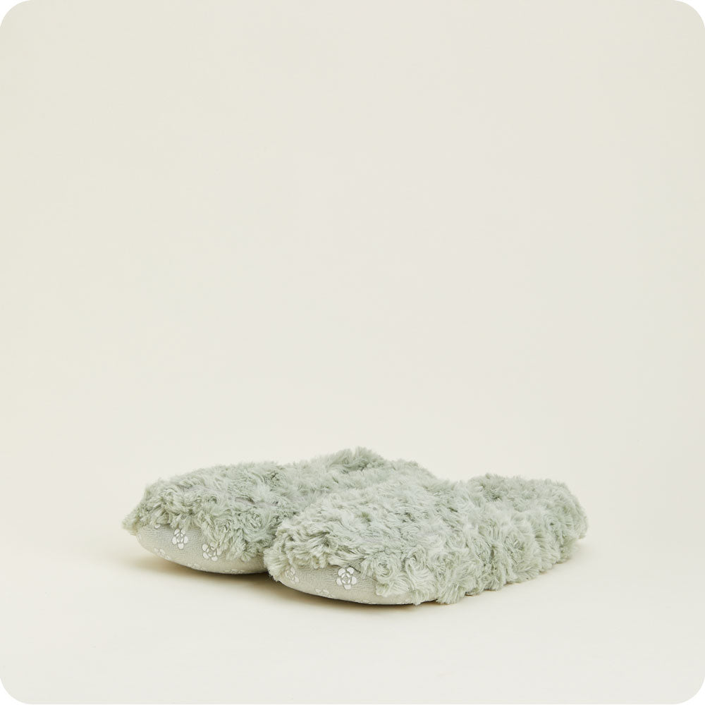 Curly Sage Green Slippers Warmies® - Clean Mood