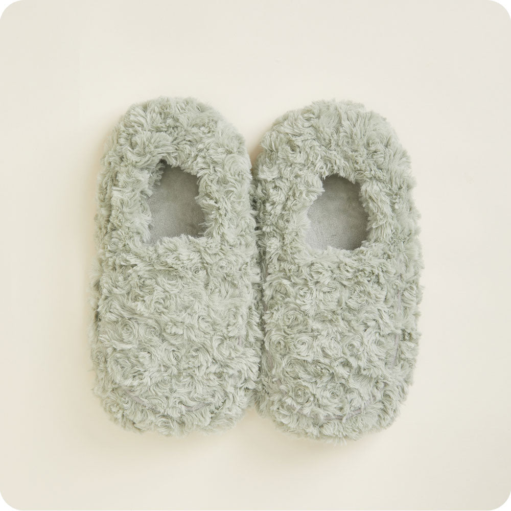 Curly Sage Green Slippers Warmies® - Clean Mood