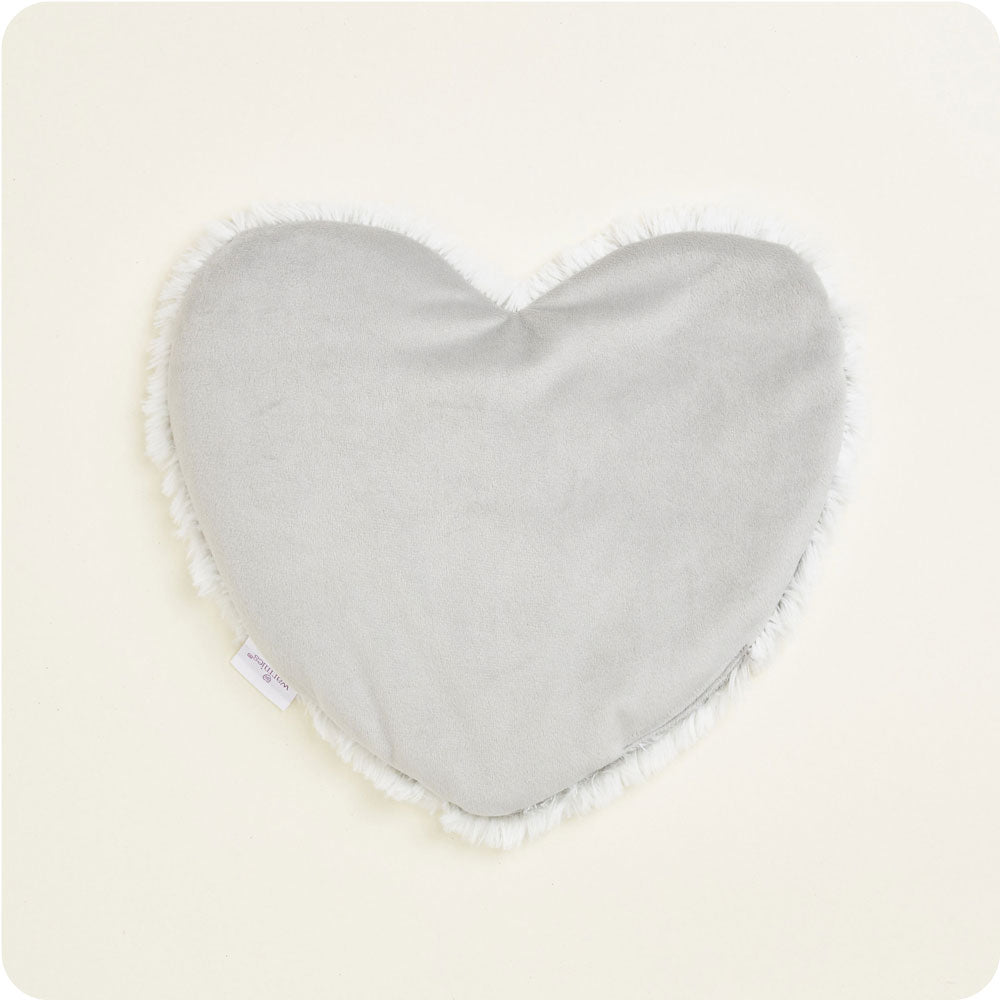 Marshmallow Gray Heart Heat Pad Warmies - Daily Balance
