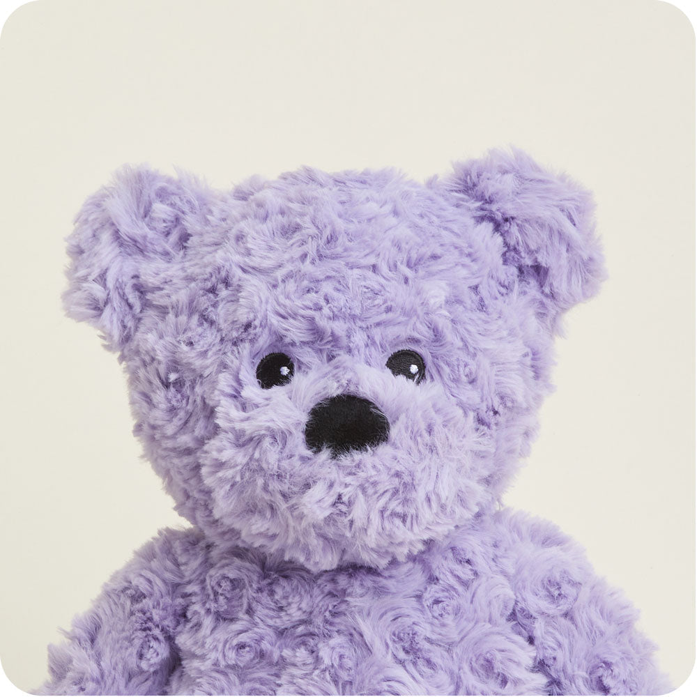 Purple Curly Bear Warmies - Cozy Glow