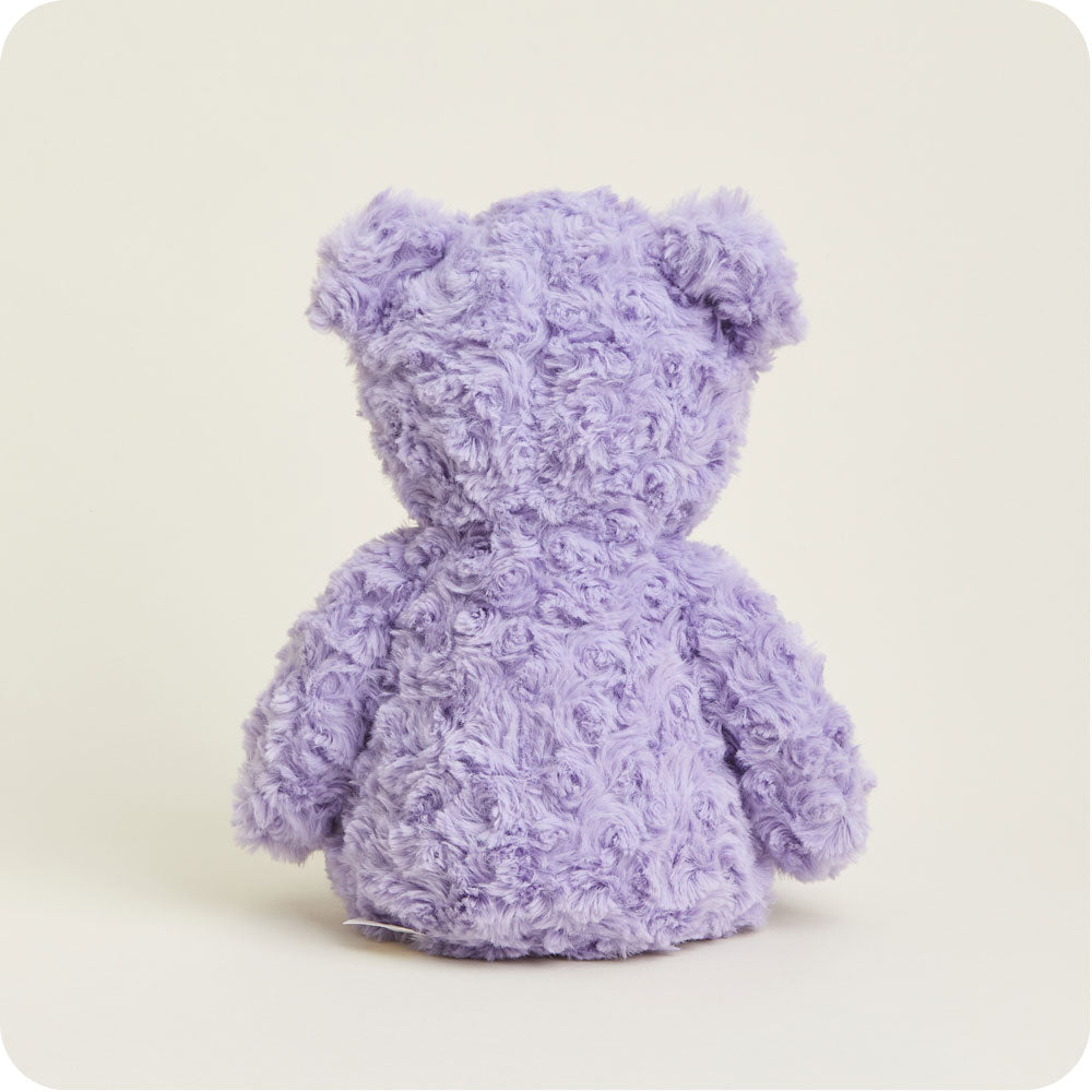 Purple Curly Bear Warmies - Cozy Glow
