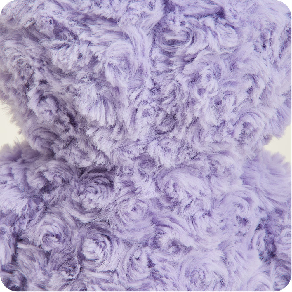 Purple Curly Bear Warmies - Cozy Glow