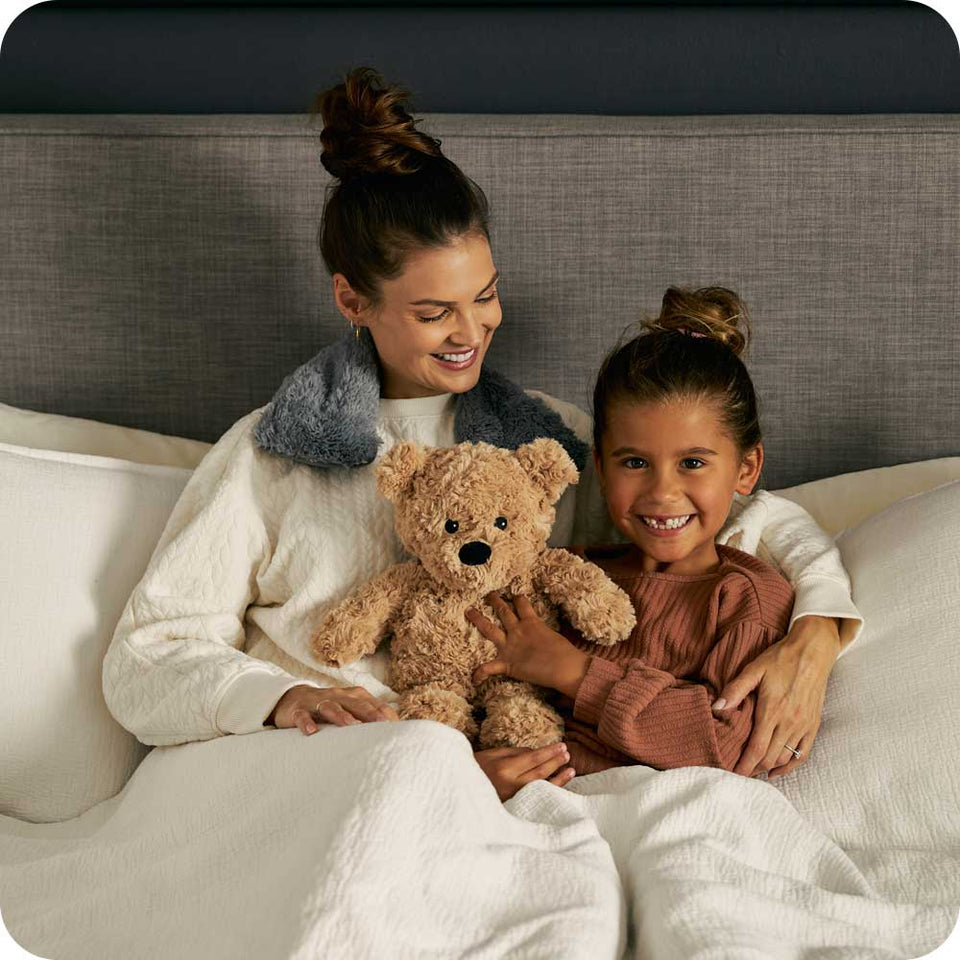 Brown Curly Bear Warmies - Bright Scent