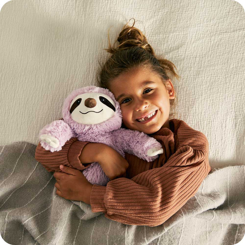 Purple Sloth Warmies - Soft Glow