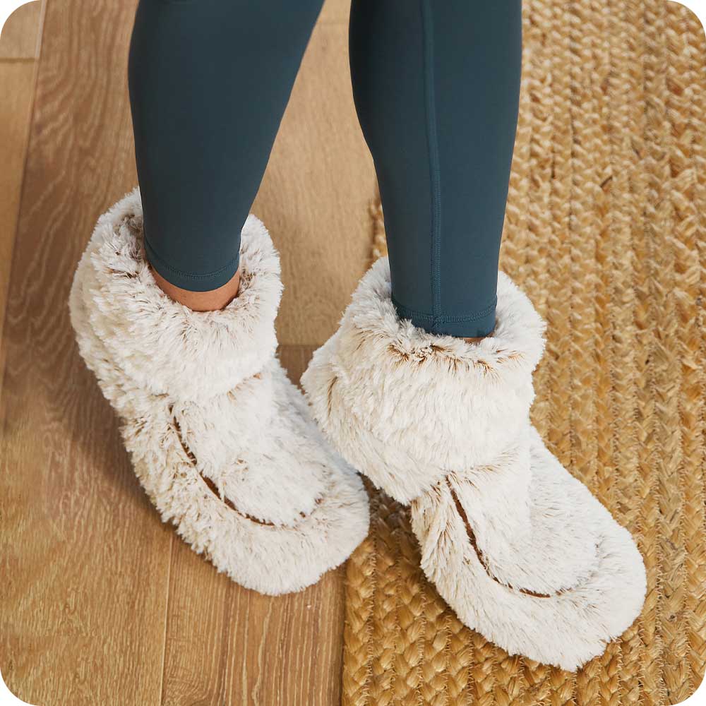 Marshmallow Brown Boots Warmies® - Modern Blend