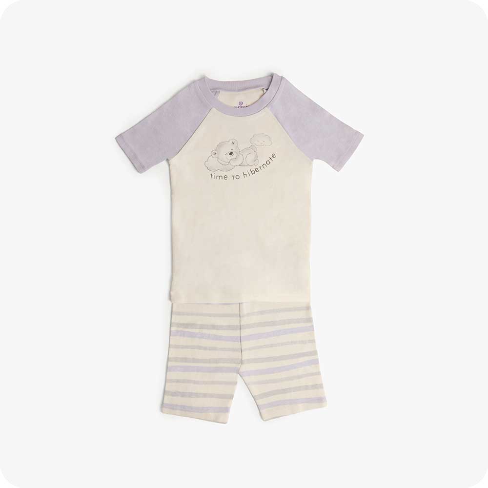 Marshmallow Bear Shorties Pajamas - Cozy Bedtime