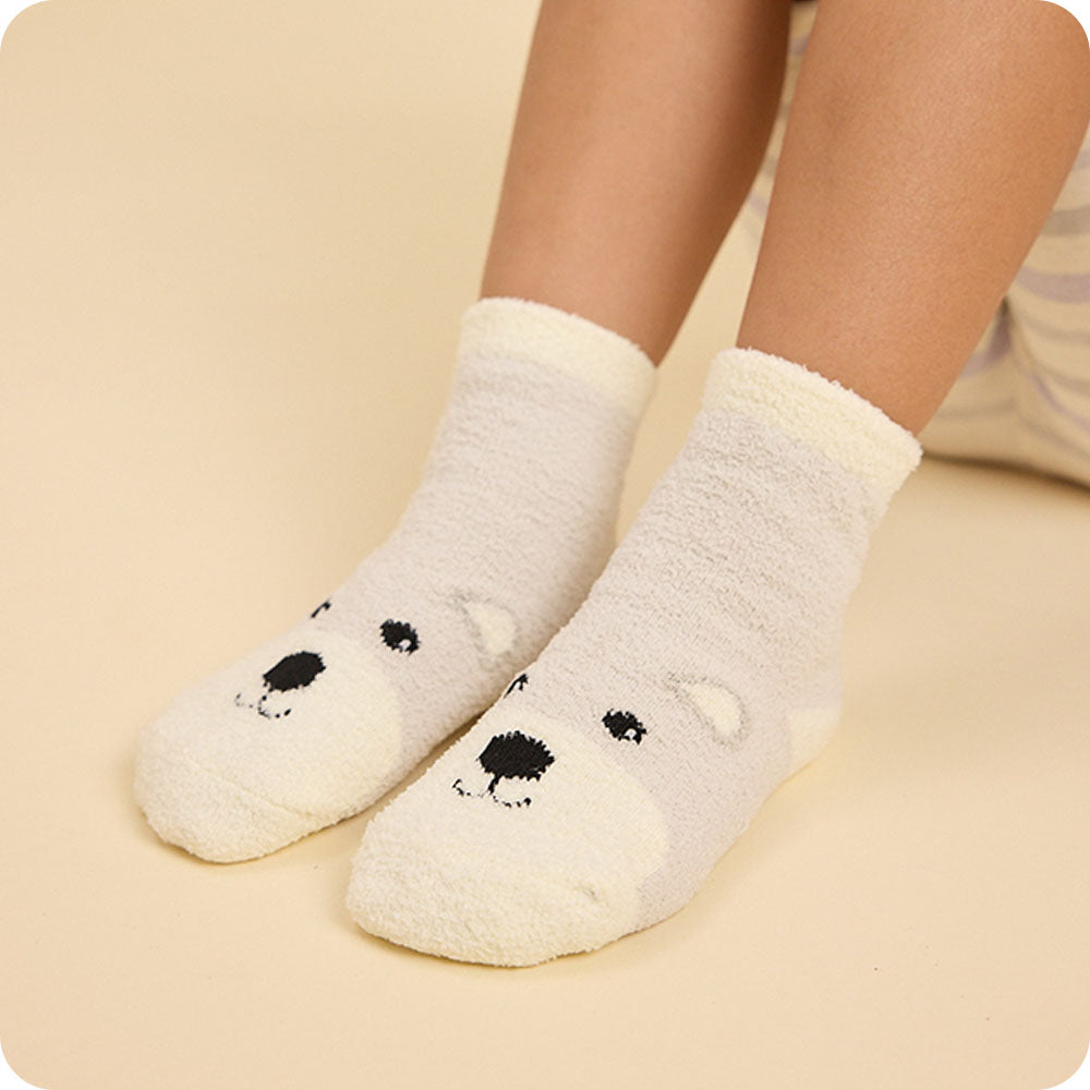 Marshmallow Bear Non-Slip Socks - Snuggle Soft