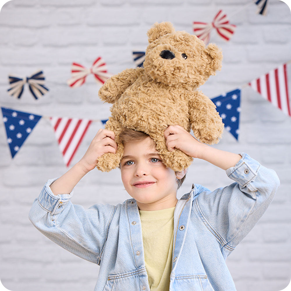 Brown Curly Bear Warmies - Bright Scent