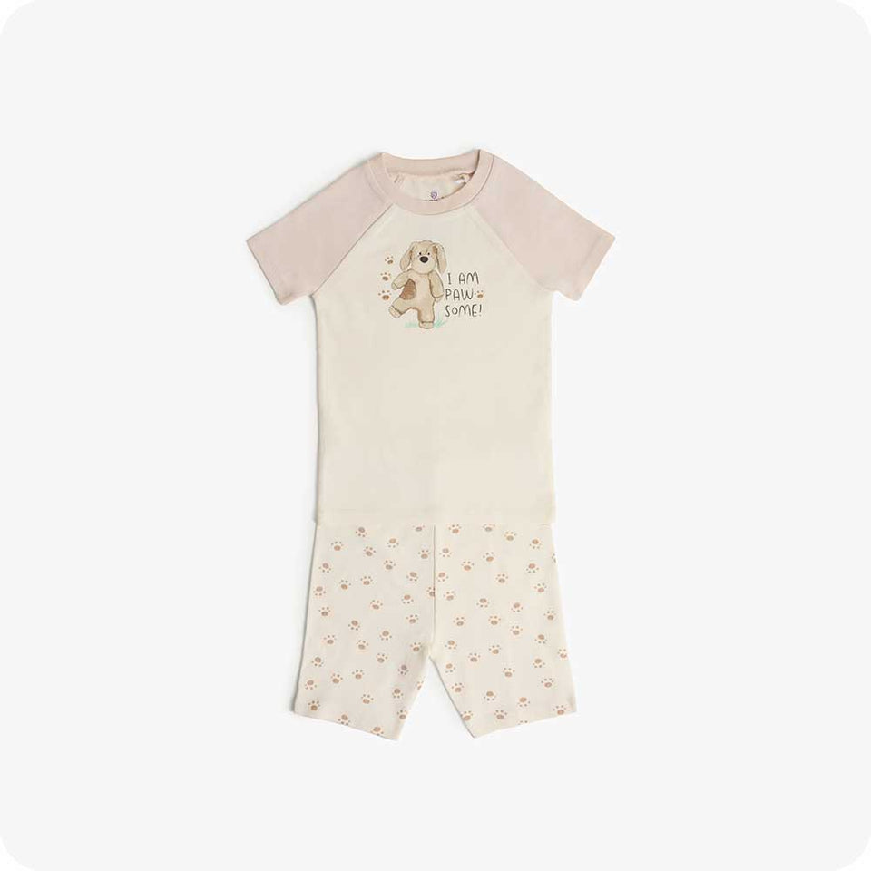 Puppy Shorties Pajamas - Soft Snuggle