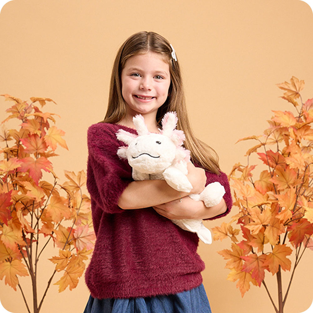 White Axolotl Warmies - Classic Notes